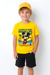 ŞORT TİŞÖRT TAKIMI | MICKEY MOUSE LIFE | %100 PAMUK PREMIUM KALİTE (S021)