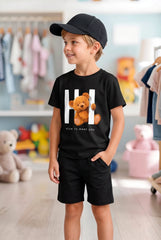 ŞORT TİŞÖRT TAKIMI | TEDY BEAR HI | %100 PAMUK PREMIUM KALİTE (S022)