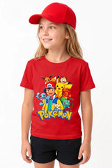 ŞORT TİŞÖRT TAKIMI | ASH VE PIKACHU | %100 PAMUK PREMIUM KALİTE (S029)