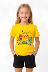 ŞORT TİŞÖRT TAKIMI | PIKACHU SQUIRTLE | %100 PAMUK PREMIUM KALİTE (S030)