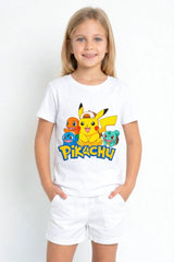 PIKACHU CHARMENDER | %100 PAMUK PREMIUM KALİTE ÇOCUK TİŞÖRTÜ (C108)