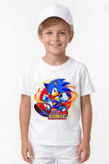 KİRPİ SONİC SEGA | %100 PAMUK PREMIUM KALİTE ÇOCUK TİŞÖRTÜ (C117)