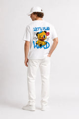 LETS PLAY HARD | SIRT BASKILI %100 PAMUK HEAVY COTTON PREMIUM KALİTE T-SHIRT (Y316)