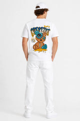 SMILE CREATIVE | SIRT BASKILI %100 PAMUK HEAVY COTTON PREMIUM KALİTE T-SHIRT (Y317)
