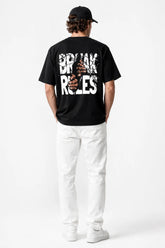 BREAK RULES | SIRT BASKILI %100 PAMUK PREMIUM KALİTE T-SHIRT (Y331)