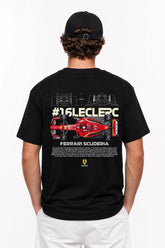 LECLERC 16 FERRARI | %100 PAMUK SIRT BASKILI HEAVY COTTON PREMIUM KALİTE T-SHIRT (Y355)