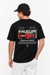LECLERC 16 FERRARI | %100 PAMUK SIRT BASKILI HEAVY COTTON PREMIUM KALİTE T-SHIRT (Y355)