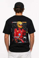LEWIS HAMILTON FERRARI | %100 PAMUK SIRT BASKILI HEAVY COTTON PREMIUM KALİTE T-SHIRT (Y358)