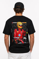 LEWIS HAMILTON FERRARI | %100 PAMUK SIRT BASKILI HEAVY COTTON PREMIUM KALİTE T-SHIRT (Y358)