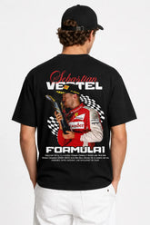 SEBASTIAN VETTEL FERRARI | %100 PAMUK SIRT BASKILI HEAVY COTTON PREMIUM KALİTE T-SHIRT (Y364)