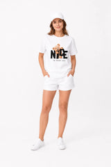 TEDDY BEAR NICE TO MEET U | %100 PAMUK HEAVY COTTON PREMIUM KALİTE T-SHIRT (Y327)