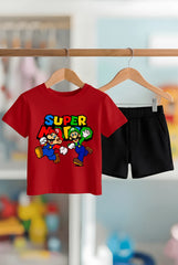 ŞORT TİŞÖRT TAKIMI | SUPER MARIO LUIGI | %100 PAMUK PREMIUM KALİTE (S019)