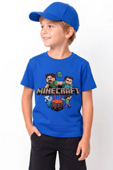 MINECRAFT FIRE | %100 PAMUK PREMIUM KALİTE ÇOCUK TİŞÖRTÜ (C112)