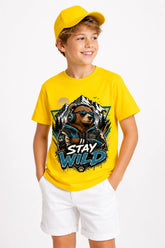 STAY WILD | %100 PAMUK PREMIUM KALİTE ÇOCUK TİŞÖRTÜ (C503)
