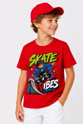 SKATE VIBES | %100 PAMUK PREMIUM KALİTE ÇOCUK TİŞÖRTÜ (C504)