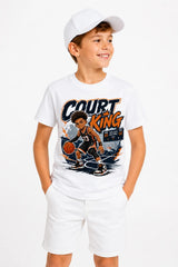 BASKETBALL KING | %100 PAMUK PREMIUM KALİTE ÇOCUK TİŞÖRTÜ (C505)