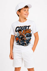 BASKETBALL KING | %100 PAMUK PREMIUM KALİTE ÇOCUK TİŞÖRTÜ (C505)