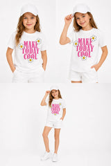 MAKE TODAY COOL | %100 PAMUK PREMIUM KALİTE ÇOCUK TİŞÖRTÜ (C517)