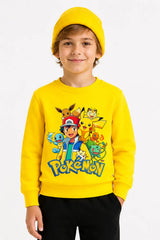 Ash ve Pikachu | Sweatshirt | Erkek Çocuk (CSW029)