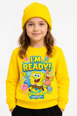 Sünger Bob I'm Ready | Sweatshirt | Kız Çocuk (CSW028)