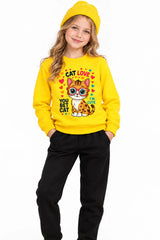 Cat Love | BL Sweatshirt | Kız Çocuk (CSW525)