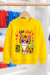 Cat Love | BL Sweatshirt | Kız Çocuk (CSW525)