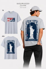 NEW YORK | %100 PAMUK HEAVY COTTON PREMIUM KALİTE T-SHIRT (Y504)