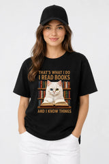 THE READER CAT | %100 PAMUK HEAVY COTTON PREMIUM KALİTE T-SHIRT (Y519)