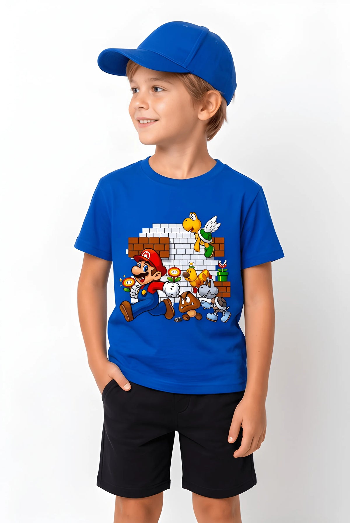 ŞORT TİŞÖRT TAKIMI | MARIO TURTLE | %100 PAMUK PREMIUM KALİTE (S031)