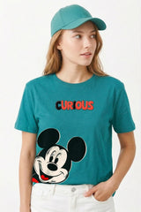 CURIOUS MICKEY | %100 PAMUK PREMIUM KALİTE T-SHIRT (Y069)