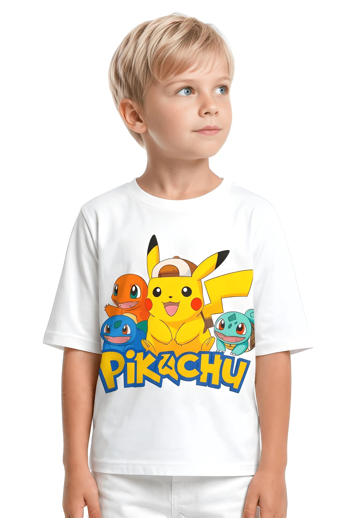 PIKACHU CHARMENDER | %100 PAMUK PREMIUM KALİTE ÇOCUK TİŞÖRTÜ (C108)