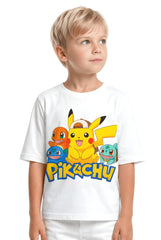 PIKACHU CHARMENDER | %100 PAMUK PREMIUM KALİTE ÇOCUK TİŞÖRTÜ (C108)