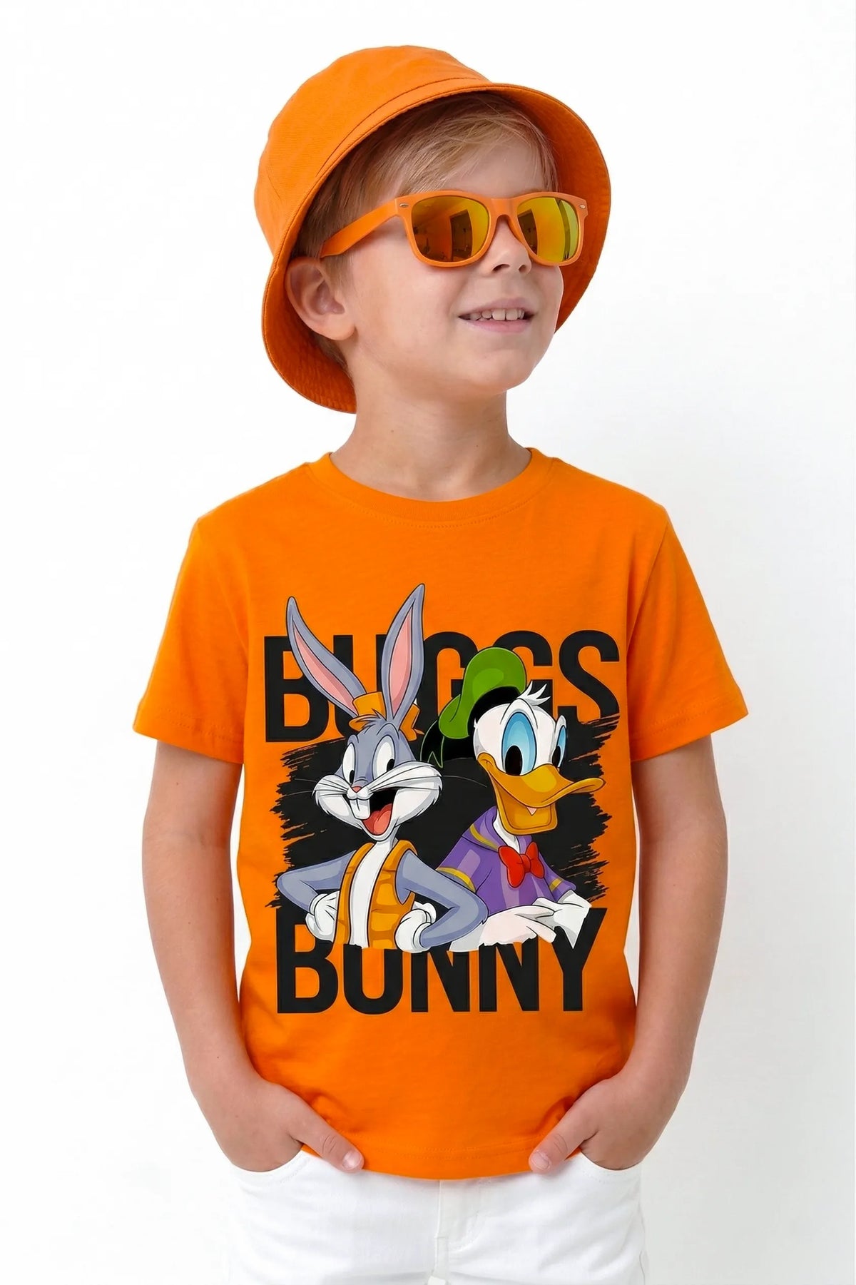 BUGS BUNNY VE DAFY DUCK | %100 PAMUK PREMIUM KALİTE ÇOCUK TİŞÖRTÜ (C110)