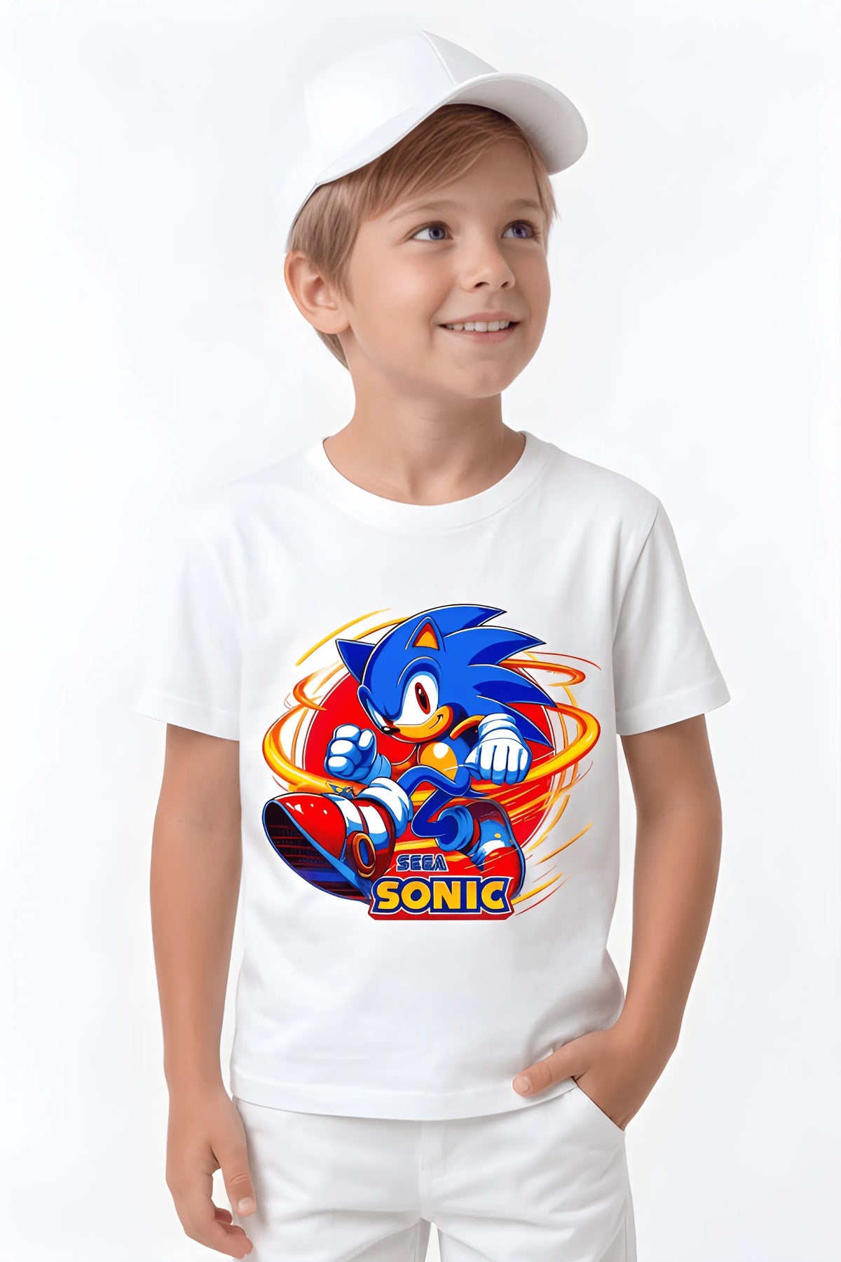 KİRPİ SONİC SEGA | %100 PAMUK PREMIUM KALİTE ÇOCUK TİŞÖRTÜ (C117)