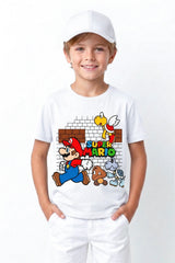SUPER MARIO BRICKS | %100 PAMUK PREMIUM KALİTE ÇOCUK TİŞÖRTÜ (C130)