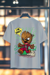 I AM GROOT | SIRT BASKILI %100 PAMUK HEAVY COTTON PREMIUM KALİTE T-SHIRT (Y322)