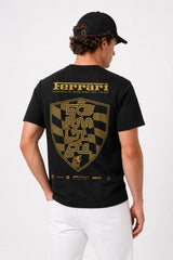 FERRARI F1 GOLD | %100 PAMUK SIRT BASKILI HEAVY COTTON PREMIUM KALİTE T-SHIRT (Y346)
