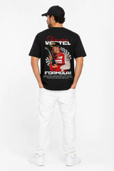 SEBASTIAN VETTEL FERRARI | %100 PAMUK SIRT BASKILI HEAVY COTTON PREMIUM KALİTE T-SHIRT (Y364)