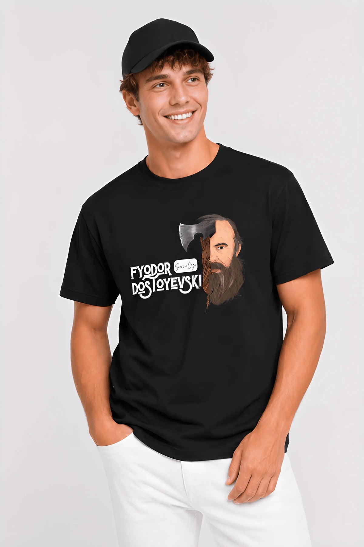 DOSTOYEVSKI - SUÇ VE CEZA | %100 PAMUK PREMIUM KALİTE T-SHIRT (Y052)