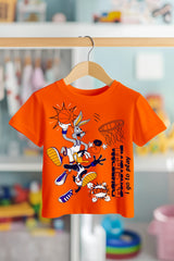 BUNNY VE DAFFY BASKETBOL | %100 PAMUK PREMIUM KALİTE ÇOCUK TİŞÖRTÜ (C123)