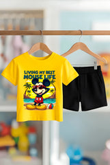 ŞORT TİŞÖRT TAKIMI | MICKEY MOUSE LIFE | %100 PAMUK PREMIUM KALİTE (S021)