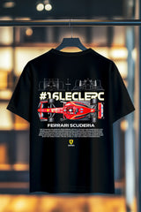 LECLERC 16 FERRARI | %100 PAMUK SIRT BASKILI HEAVY COTTON PREMIUM KALİTE T-SHIRT (Y355)