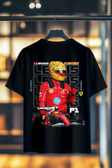 LEWIS HAMILTON FERRARI | %100 PAMUK SIRT BASKILI HEAVY COTTON PREMIUM KALİTE T-SHIRT (Y358)