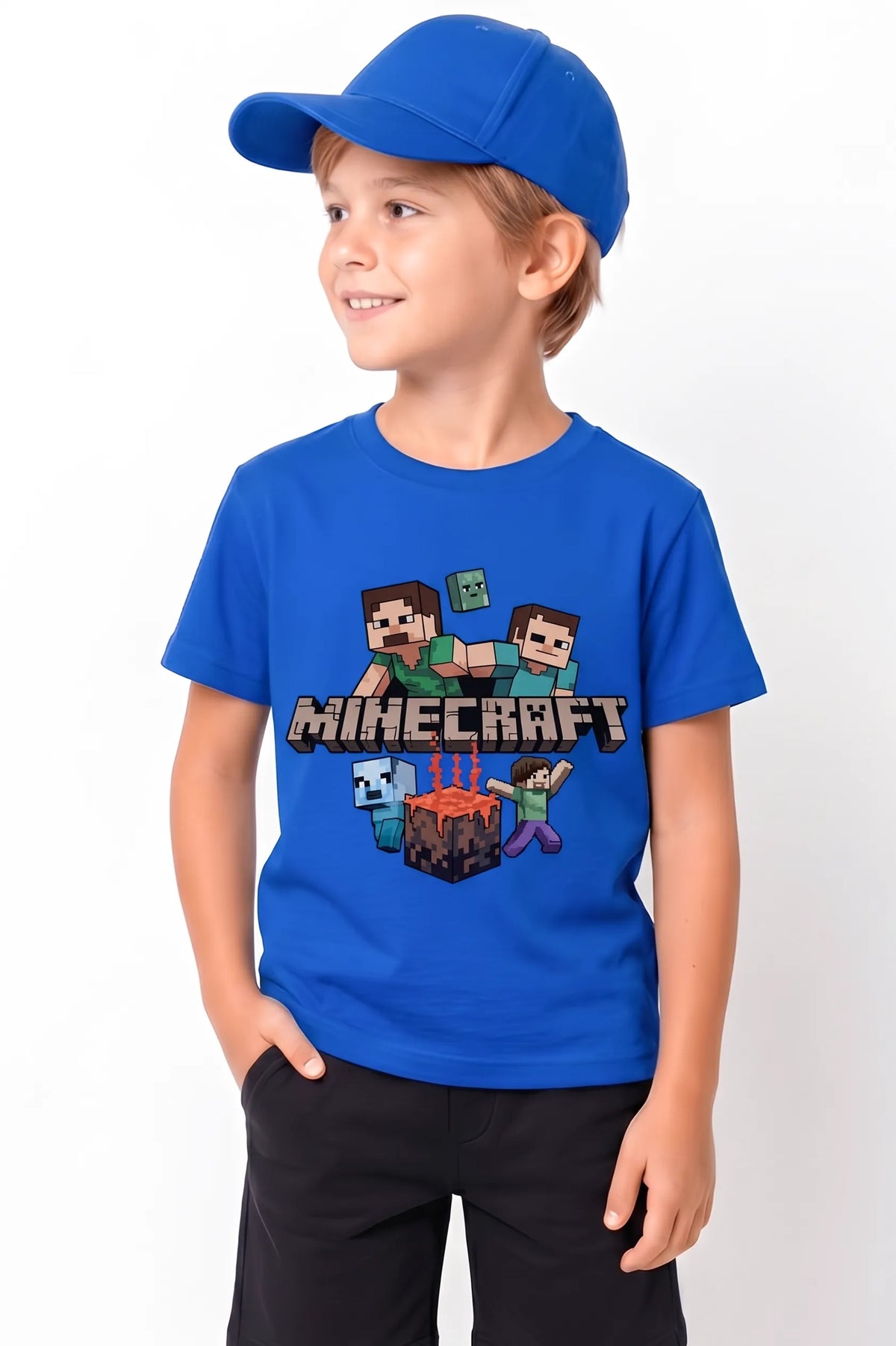 MINECRAFT FIRE | %100 PAMUK PREMIUM KALİTE ÇOCUK TİŞÖRTÜ (C112)
