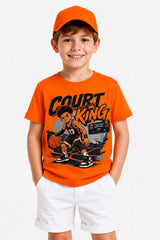 BASKETBALL KING | %100 PAMUK PREMIUM KALİTE ÇOCUK TİŞÖRTÜ (C505)