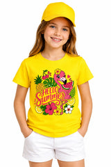 HELLO SUMMER | %100 PAMUK PREMIUM KALİTE ÇOCUK TİŞÖRTÜ (C521)