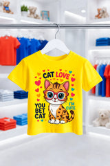 CAT LOVE | %100 PAMUK PREMIUM KALİTE ÇOCUK TİŞÖRTÜ (C525)