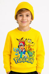 Ash ve Pikachu | Sweatshirt | Erkek Çocuk (CSW029)