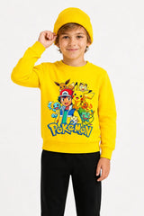 Ash ve Pikachu | Sweatshirt | Erkek Çocuk (CSW029)