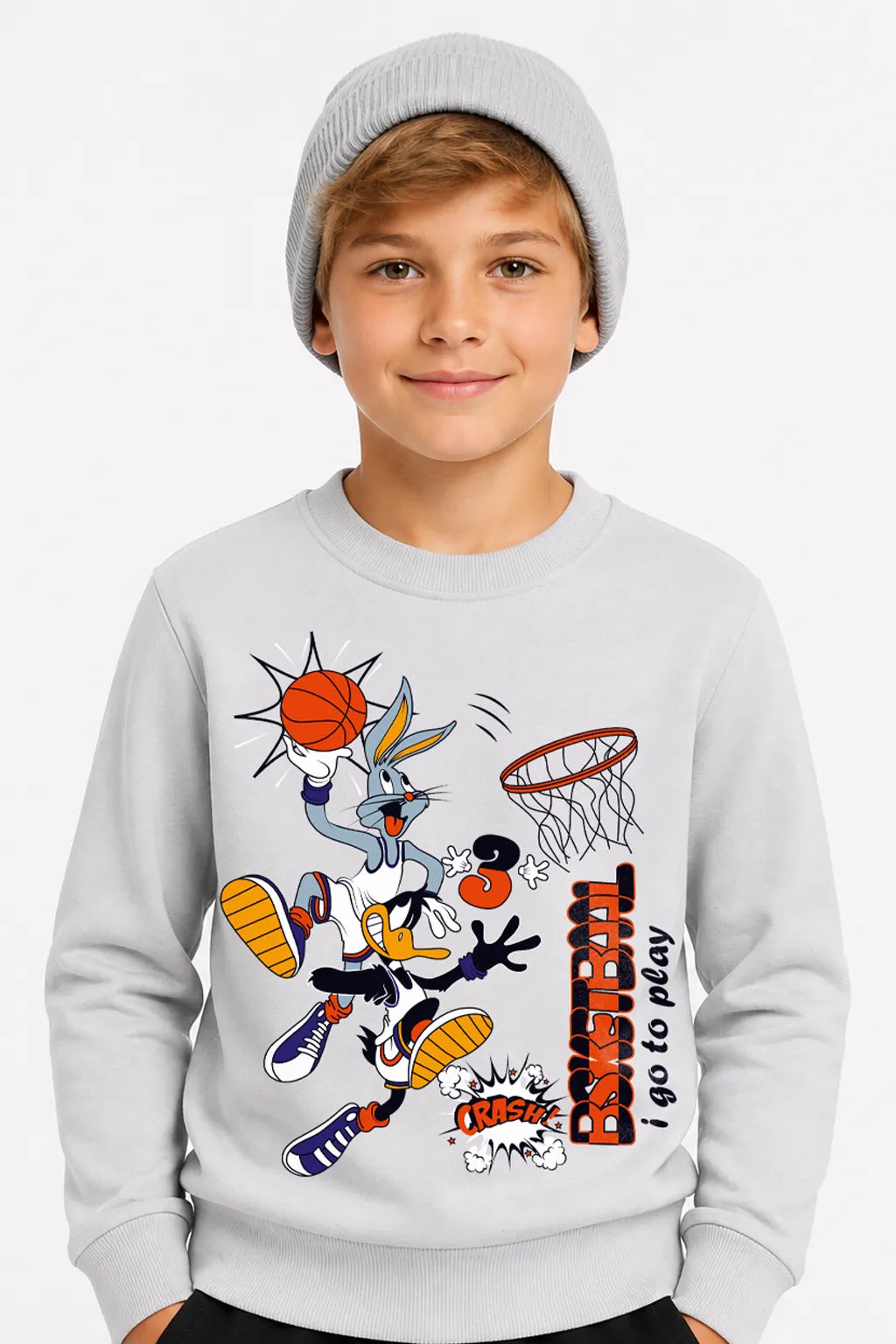Bugs Bunny Basketbol | Sweatshirt | Erkek Çocuk (CSW123)